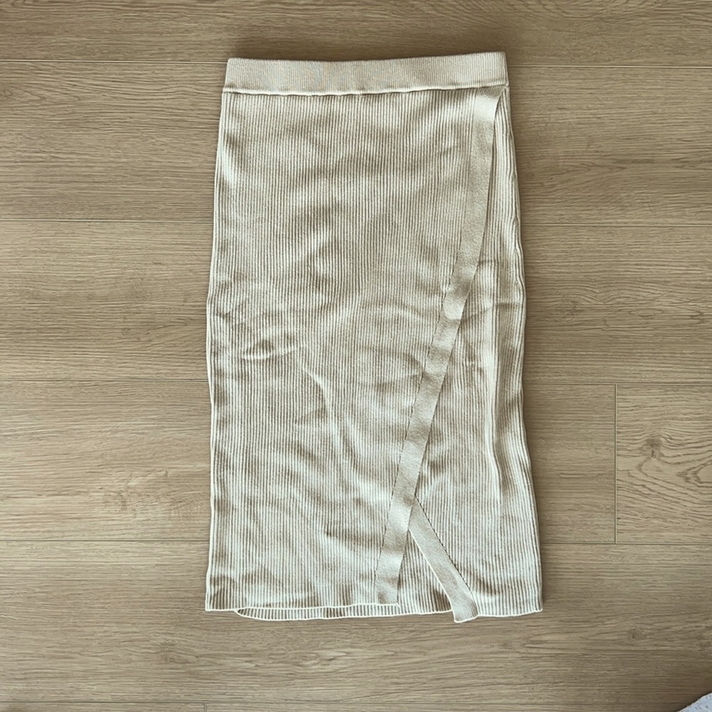 Abercrombie Wrap Ribbed Midi Skirt